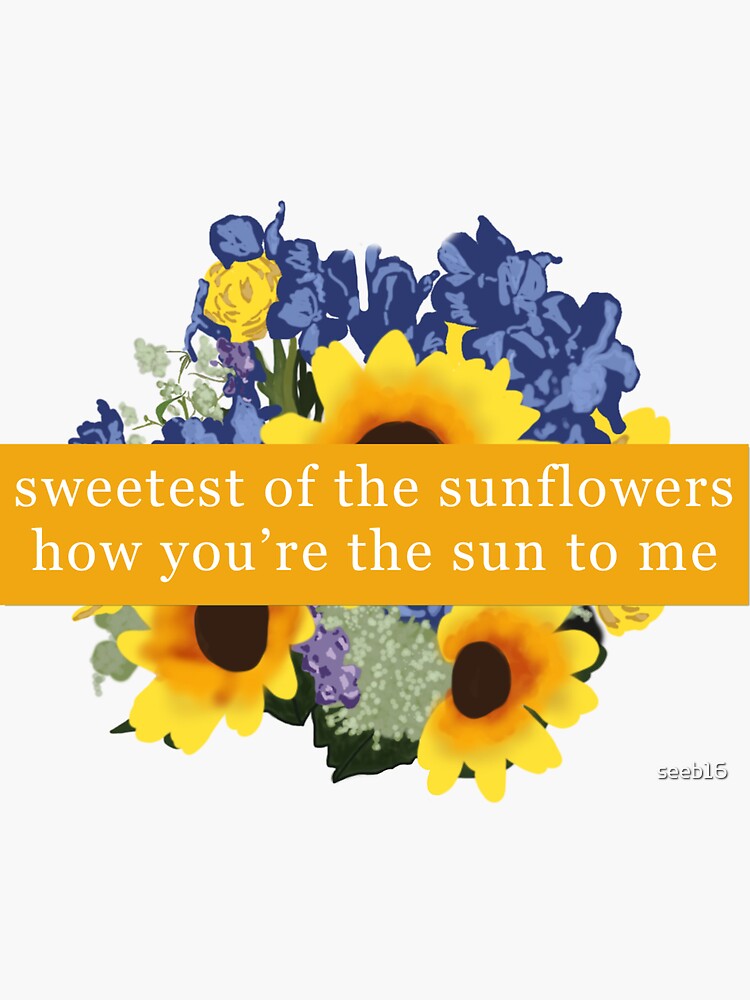 "Sun to Me Zach Bryan (sunflowers)" Sticker for Sale by seeb16