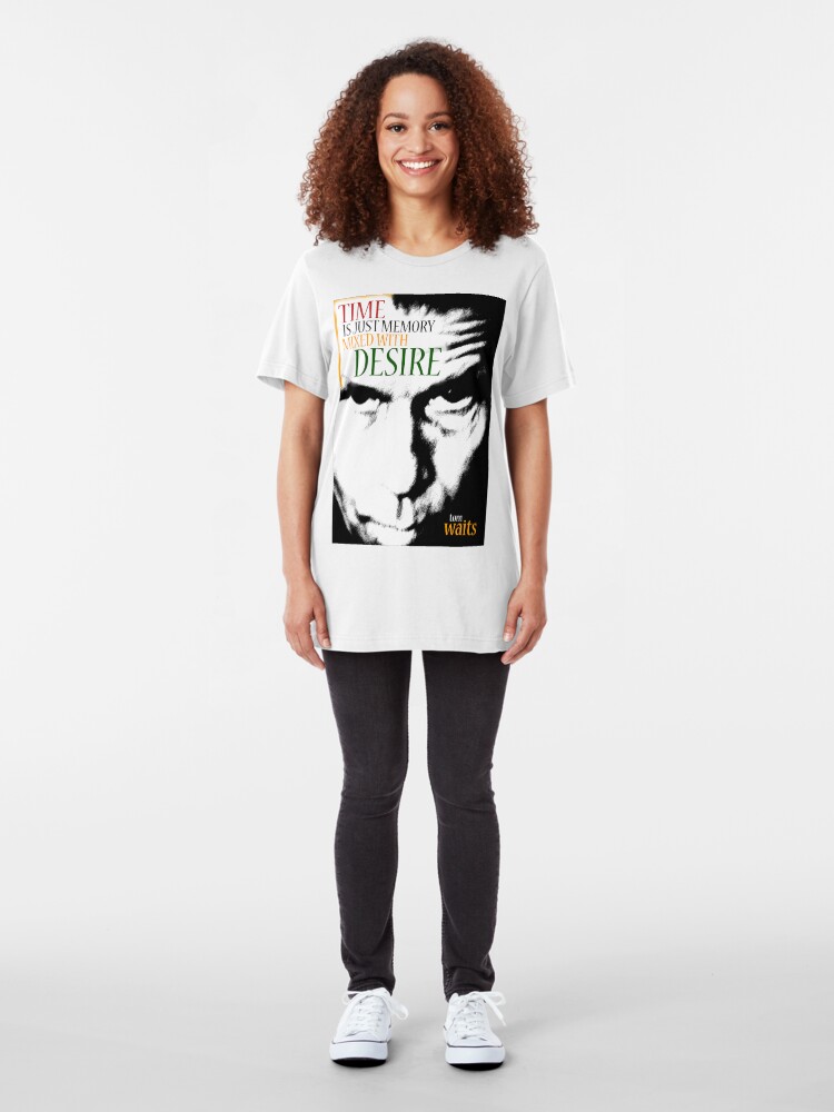 Alternate view of Tom Waits - Time is just memory mixed with desire Slim Fit T-Shirt