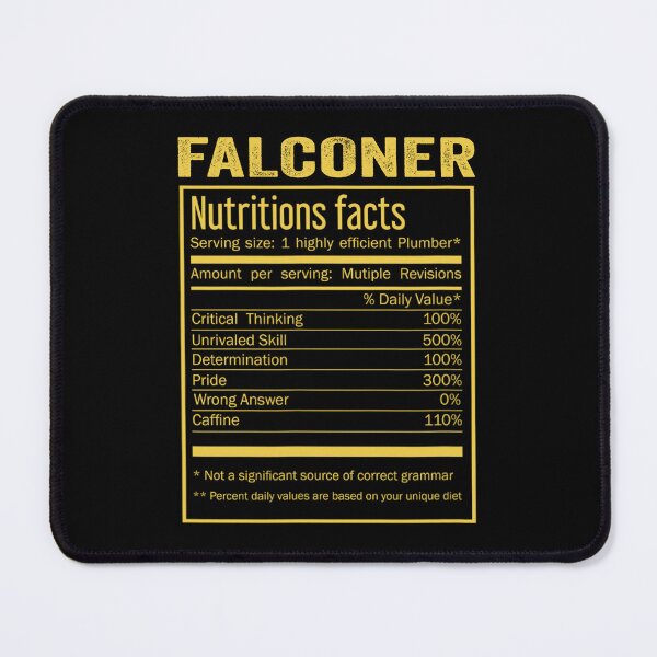 Item preview, Mens Womens falconer birthday Gifts Shirt,Cool falconer Funny Nutrition Facts Mens Womens Christmas Fathers Days Gift, falconer Nutrition Facts designed and sold by xlnv.