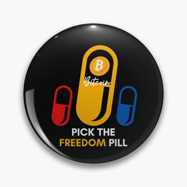 Item preview, Pick the Freedom Pill [ Bitcoin ] { Black } designed and sold by CryptoBeings.
