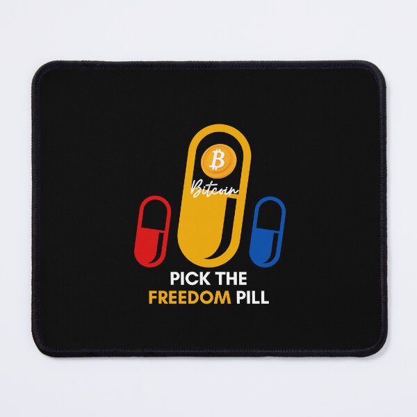 Item preview, Pick the Freedom Pill [ Bitcoin ] { Black } designed and sold by CryptoBeings.