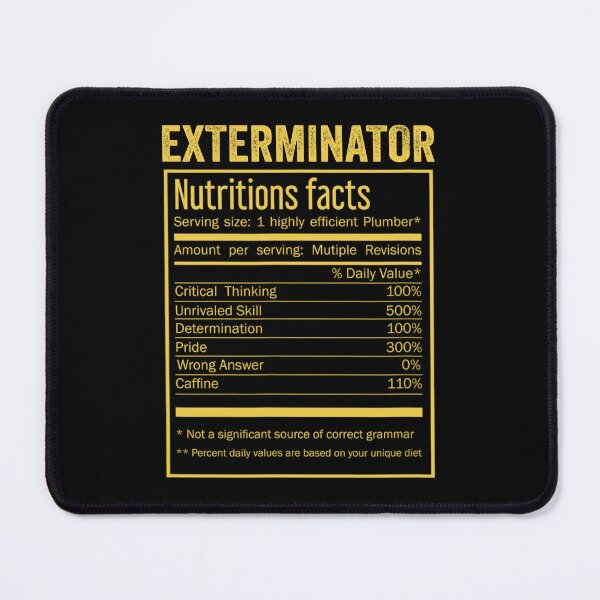 Item preview, Mens Womens exterminator birthday Gifts Shirt,Cool exterminator Funny Nutrition Facts Mens Womens Christmas Fathers Days Gift, exterminator Nutrition Facts designed and sold by xlnv.