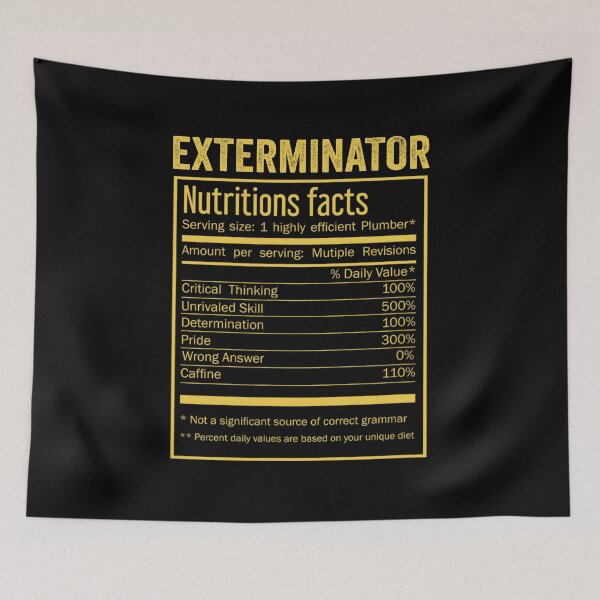 Item preview, Mens Womens exterminator birthday Gifts Shirt,Cool exterminator Funny Nutrition Facts Mens Womens Christmas Fathers Days Gift, exterminator Nutrition Facts designed and sold by xlnv.