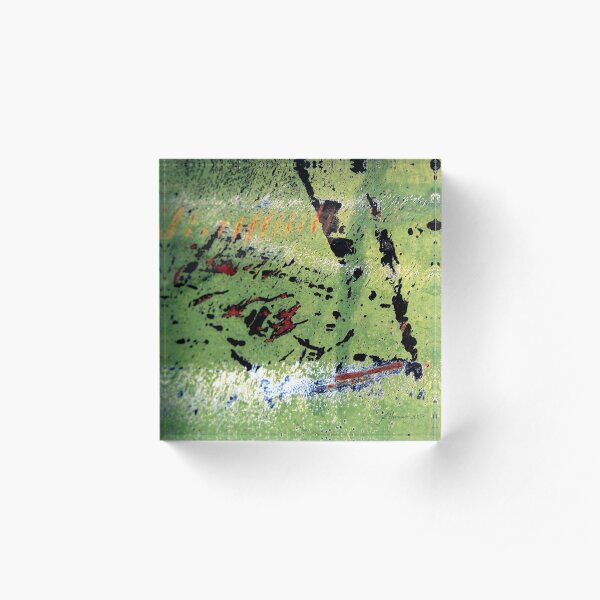 Green Piece Acrylic Block