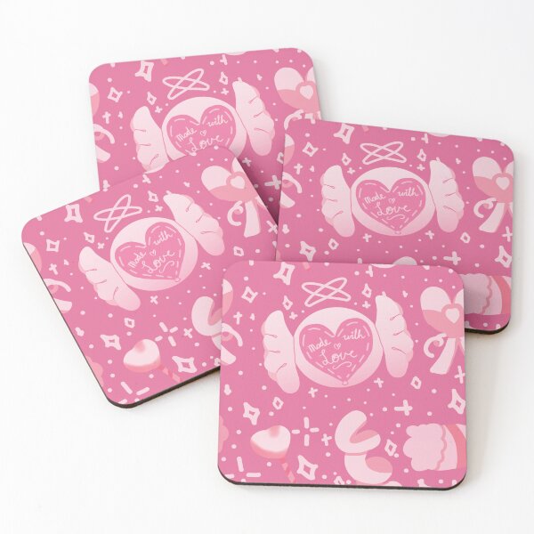 Item preview, "Made With Love" Pink Kawaii Candy Pattern designed and sold by punkauracrystal.