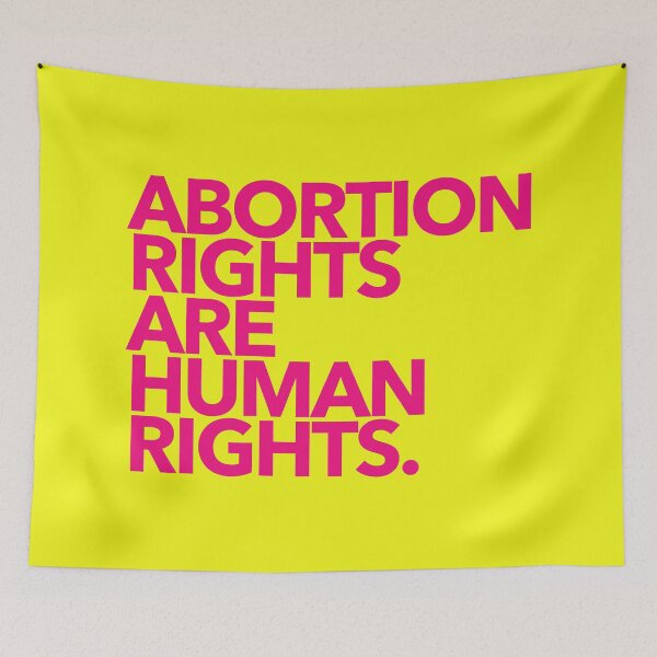 Item preview, Abortion Rights are Human Rights - hot pink 2 designed and sold by Thelittlelord.