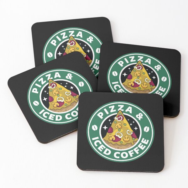 Item preview, Pizza and Iced Coffee designed and sold by spacedowl.