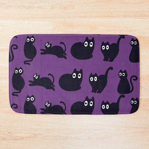 Item preview, Purple Black Cat Pattern designed and sold by Violentsapphic.