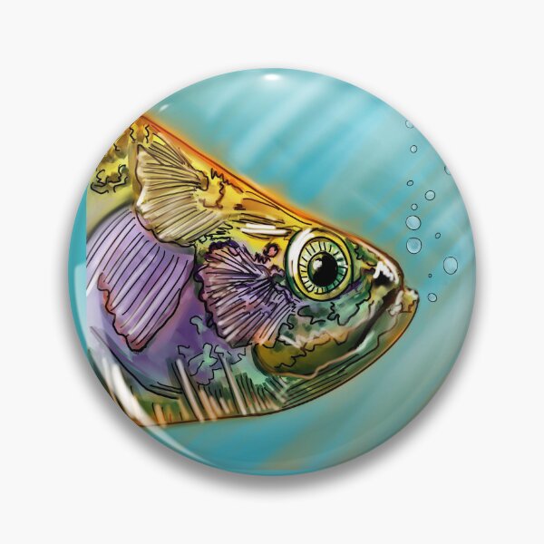 Item preview, Pescado, un colorido animal feliz designed and sold by dusso.
