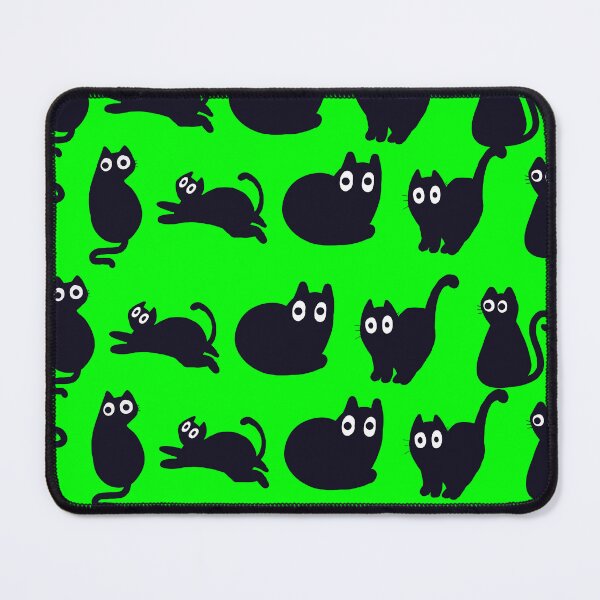 Item preview, Neon Green Black Cat Pattern designed and sold by Violentsapphic.