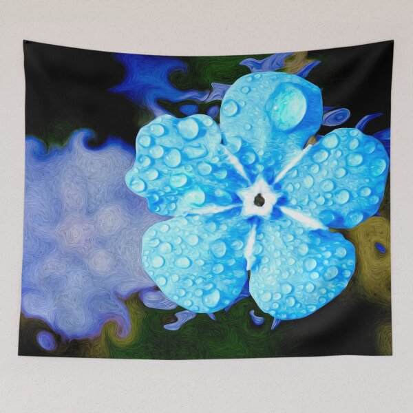 Item preview, Light Blue Flowers with Raindrops designed and sold by Sapphire07.