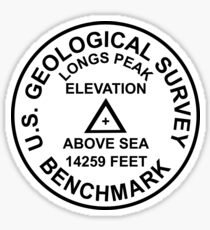 Longs Peak, Colorado USGS Style Benchmark Sticker