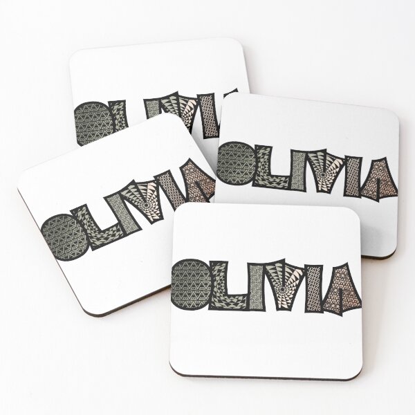 Item preview, Olivia green to tan name doodle designed and sold by heatherbenner.