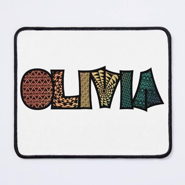 Item preview, Olivia orange to blue name doodle designed and sold by heatherbenner.