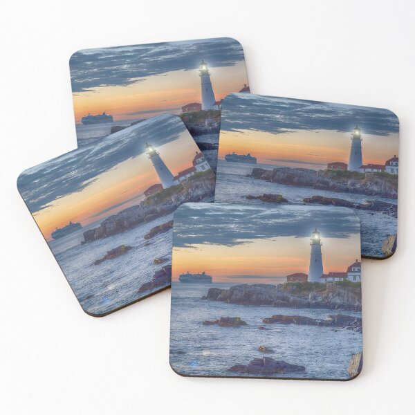 Item preview, Portland, Maine, Coastal Lighthouse Sunset designed and sold by newburyboutique.