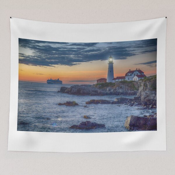 Item preview, Portland, Maine, Coastal Lighthouse Sunset designed and sold by newburyboutique.