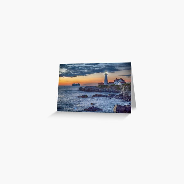 Item preview, Portland, Maine, Coastal Lighthouse Sunset designed and sold by newburyboutique.
