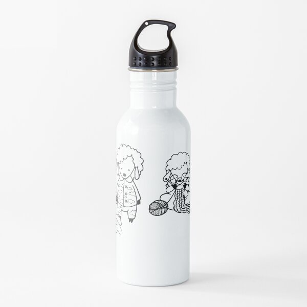 Cute Knitting Sheep Stickers for Handspinners & Sheep Lovers Water Bottle