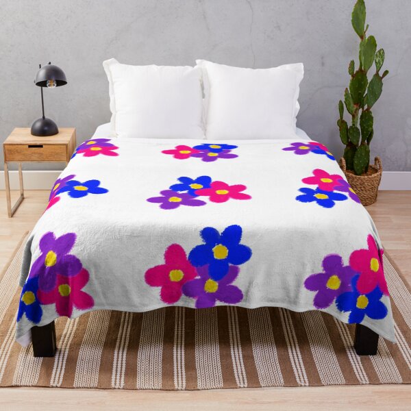 Item preview, Original Bundle of Flowers Oil Pastel Floral Fleur Cute Aesthetic Nature Pink Blue Purple Pattern Repeating 60s 70s Sixties Seventies 1960s 1970s Vintage Pack designed and sold by hopecope.