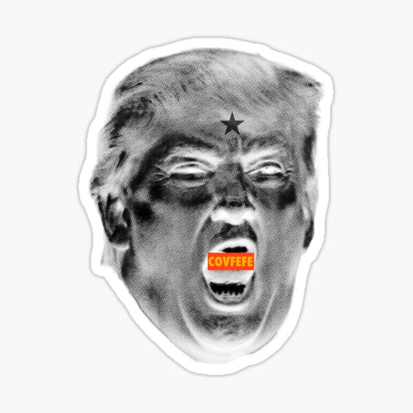 ANGRY TRUMP Negative COVFEFE Sticker