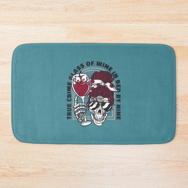 Item preview, TRUE CRIME GLASS OF WINE IN BED BY NINE Funny Fan Meme  designed and sold by TrenDoi.