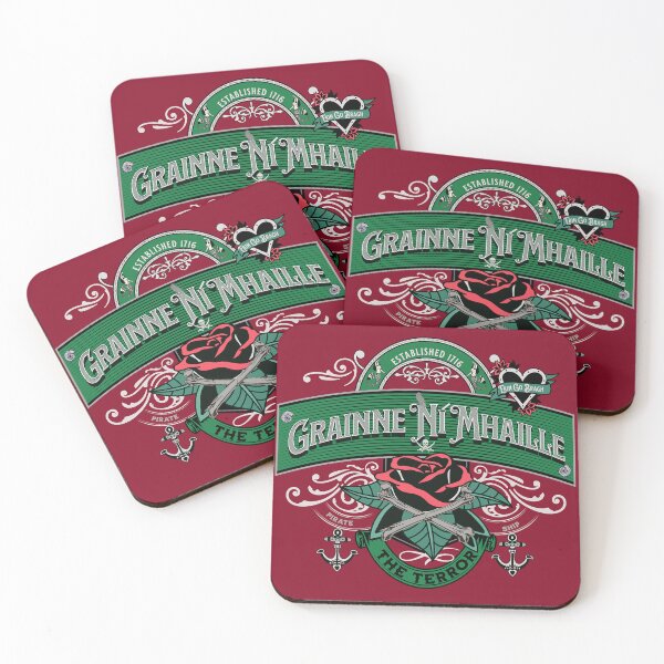 Item preview, Female Pirate Woman Grace O' Malley with anchors mermaids and cross bones designed and sold by Emeris.