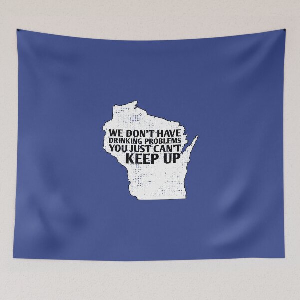 Item preview, Sudadera con capucha Refranes divertidos Beber Estado Orgullo Mapa Wisconsin Meme designed and sold by OraSae.