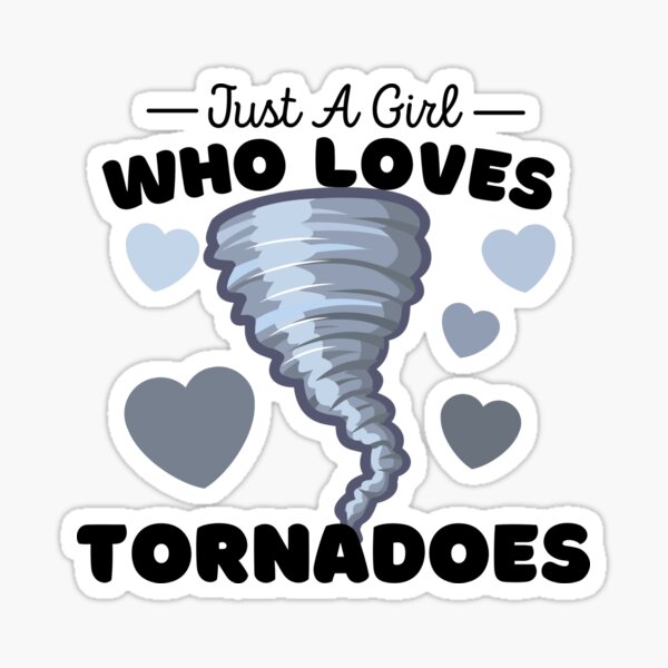 Vista previa del artículo con la obra «Solo una chica que ama los tornados - Cute Girls Meteorology Kids», diseñado y vendido por Motion Designs.
