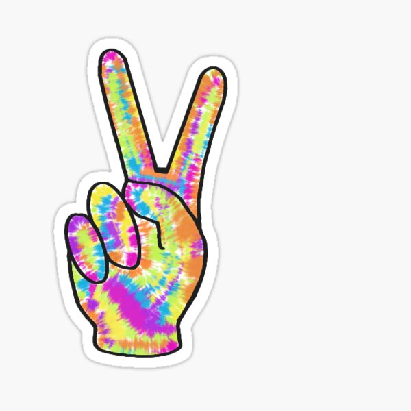 Tie Dye Peace Sign Sticker For Sale By Xoutcastxx Redbubble