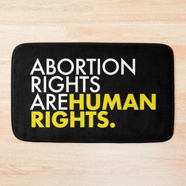 Item preview, Abortion Rights are Human Rights - white and yellow designed and sold by Thelittlelord.