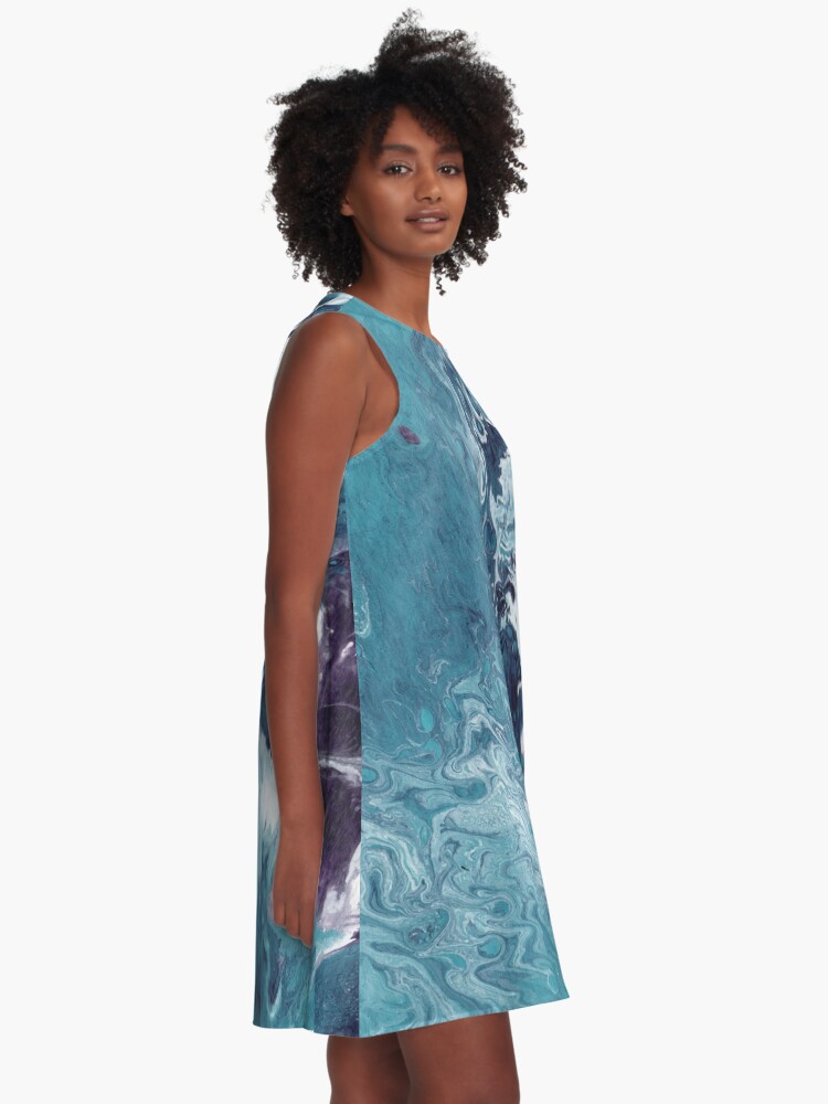Alternate view of Fluid painting Meerstreiben I A-Line Dress