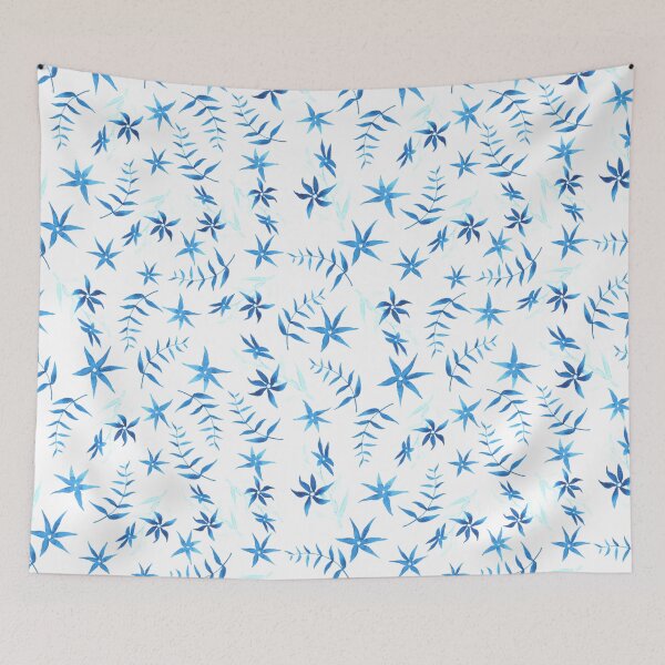 Item preview, Watercolor Blue Floral Pattern designed and sold by Shifa19.