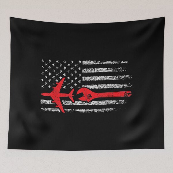 Item preview, Aeroplane Mechanic American Flag Aeroplane designed and sold by RichardMarkham.