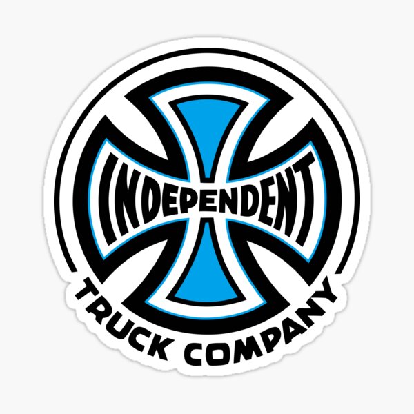 INDEPENDENT TRUCKS Clear/Red Skateboard Logo Skate .5" STICKER helmets decal 