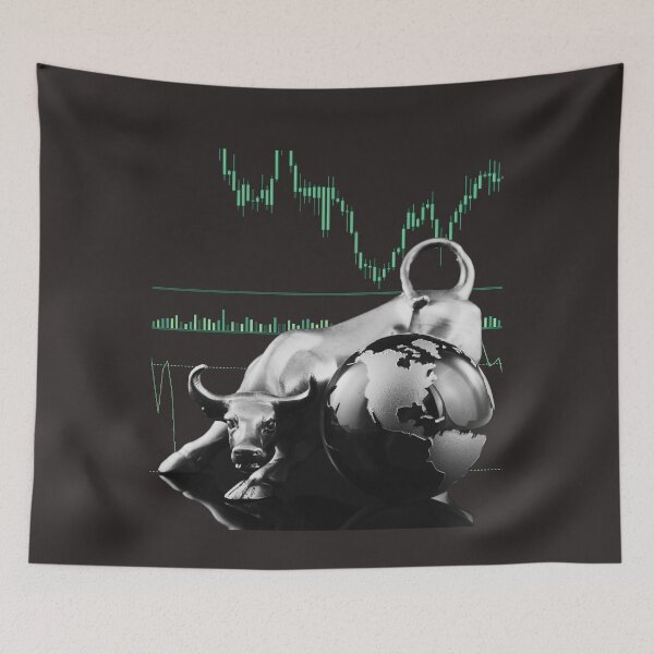 Item preview, Stock Market Mug, Gift for the stock market, crypto mug, options trader, forex traders, and day traders.  Wall Street Bull designed and sold by TradingTeesKids.