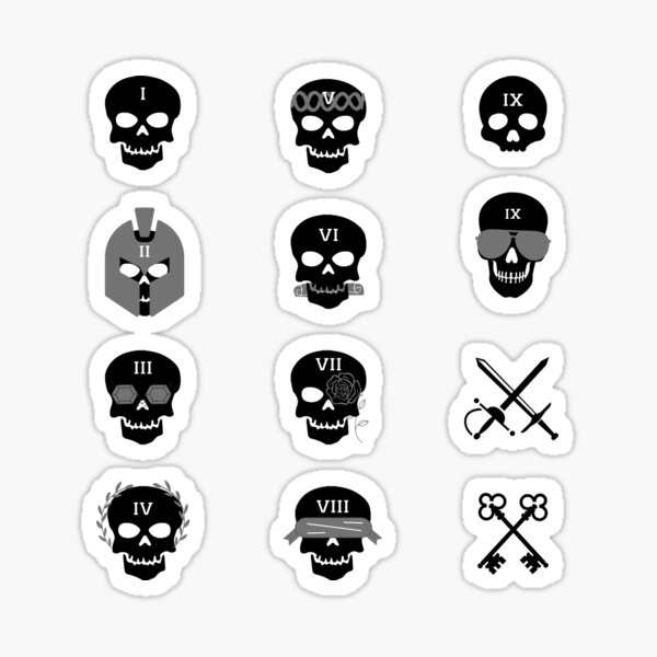 Item preview, Gideon the Ninth Sticker Sheet Inverted Colors designed and sold by ohios.