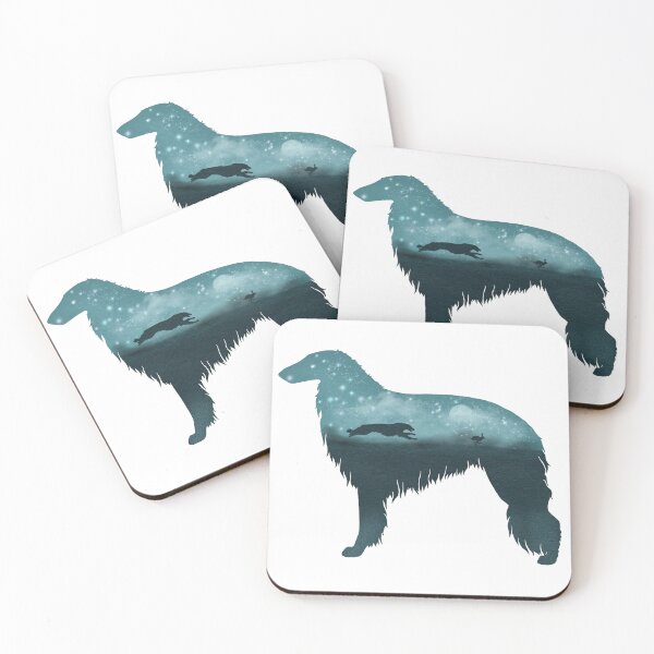 Item preview, Starlit Hunt Borzoi designed and sold by Spinyflowerart.