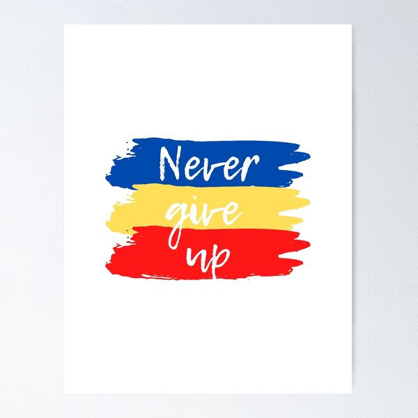 Item preview, Never give up Romania Flag designed and sold by F1orin.