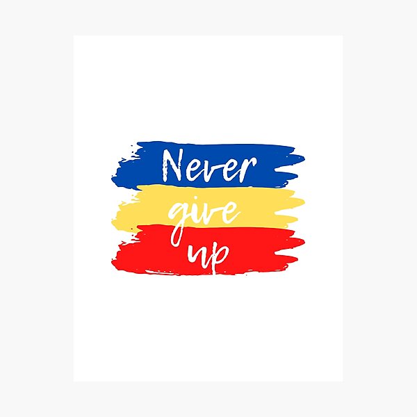 Item preview, Never give up Romania Flag designed and sold by F1orin.