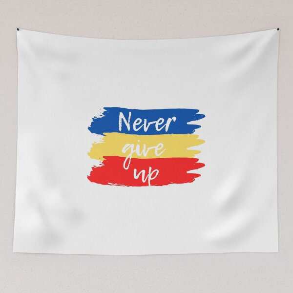 Item preview, Never give up Romania Flag designed and sold by F1orin.