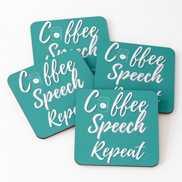 Item preview, Coffee Speech Repeat   designed and sold by SuriHanna.