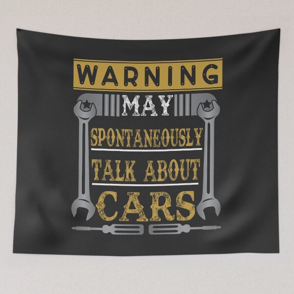 Item preview, Auto Mechanic Warning May Spontaneously Talk About Cars designed and sold by ImkeAhrens.