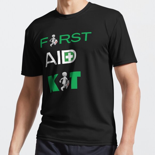121-105 BANDER T-SHIRT BLACK — FIRST AID TO THE INJURED