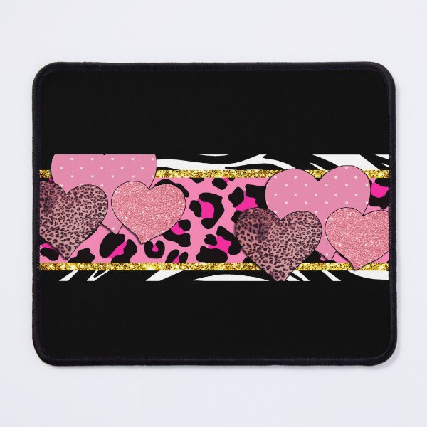 Item preview, Pink hearts with leopard print pattern. designed and sold by FGCART.