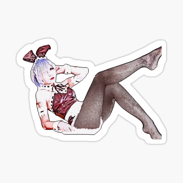 Anime Waifu Girl 18 Sticker For Sale By Zinnatbanli Redbubble 