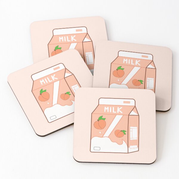 Item preview, Cute peach milk box cartoon | Doodles kawaii | Peach cow milk aesthetic designed and sold by Smartmerch99.