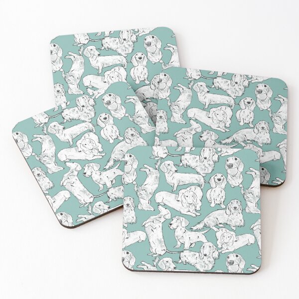 Item preview, Artsy Dachshund Sketch Pattern designed and sold by Spinyflowerart.