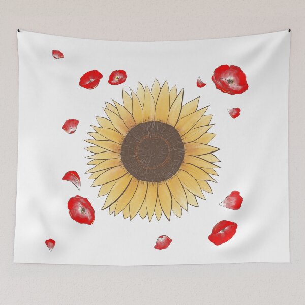 Artikelvorschau, Sonnenblume und Mohn entworfen und verkauft von TessDrawsStuff.