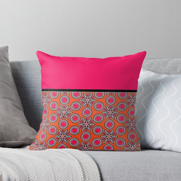 Item preview, Stars Flower and circles Orange and pink design  designed and sold by FancyFriendship.