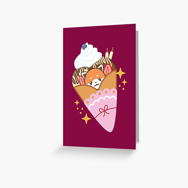 Vista previa del artículo con la obra «panda rojo en crepe», diseñado y vendido por samah82.